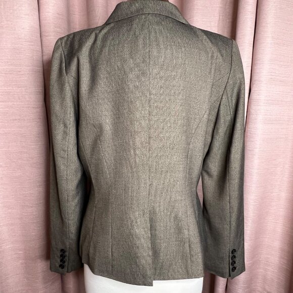 Ann Taylor Women 14 Blazer Brown  2-Button Tailored  Career Office Professional - Picture 2 of 11